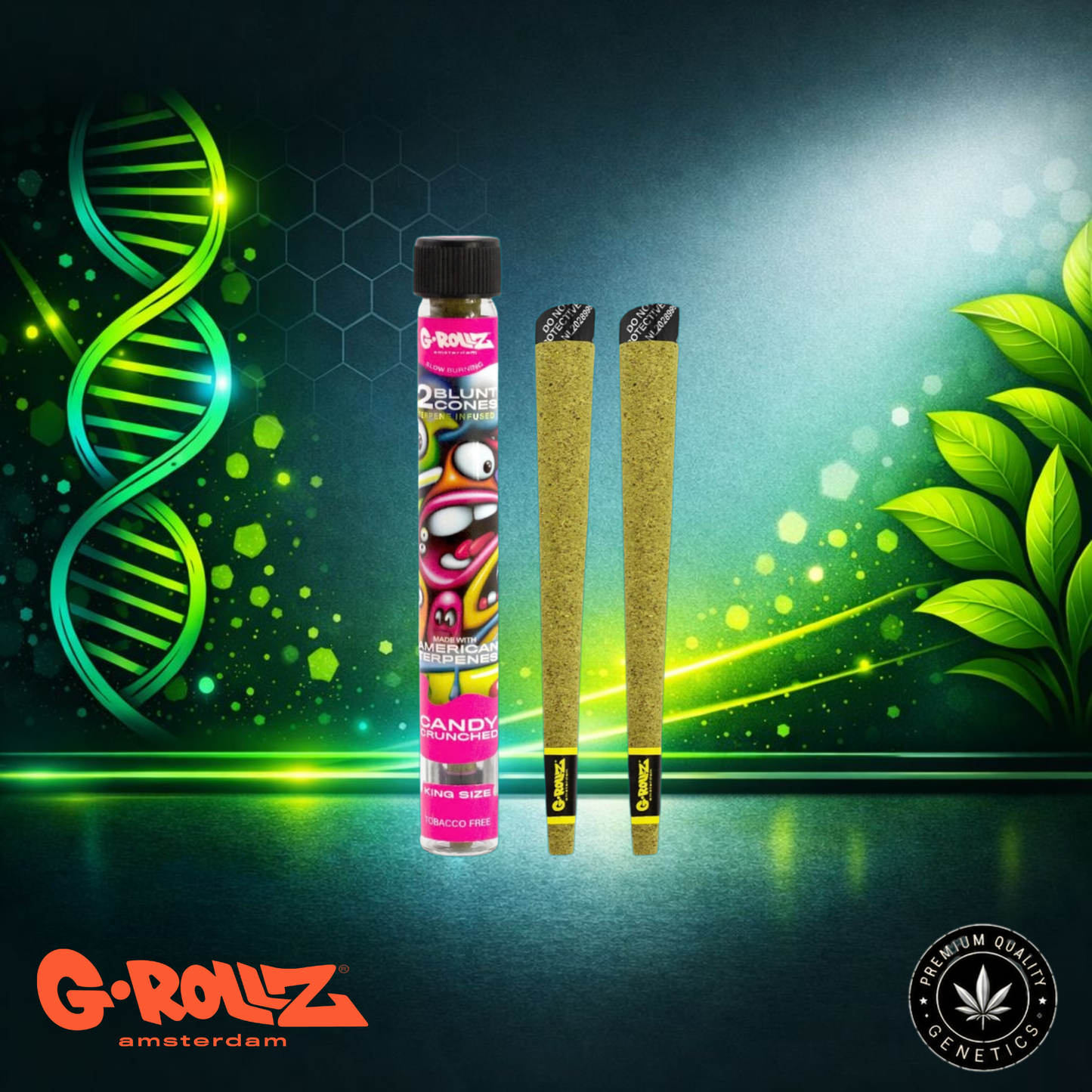 G-Rollz Terpene Infused Cones Candy Crunched