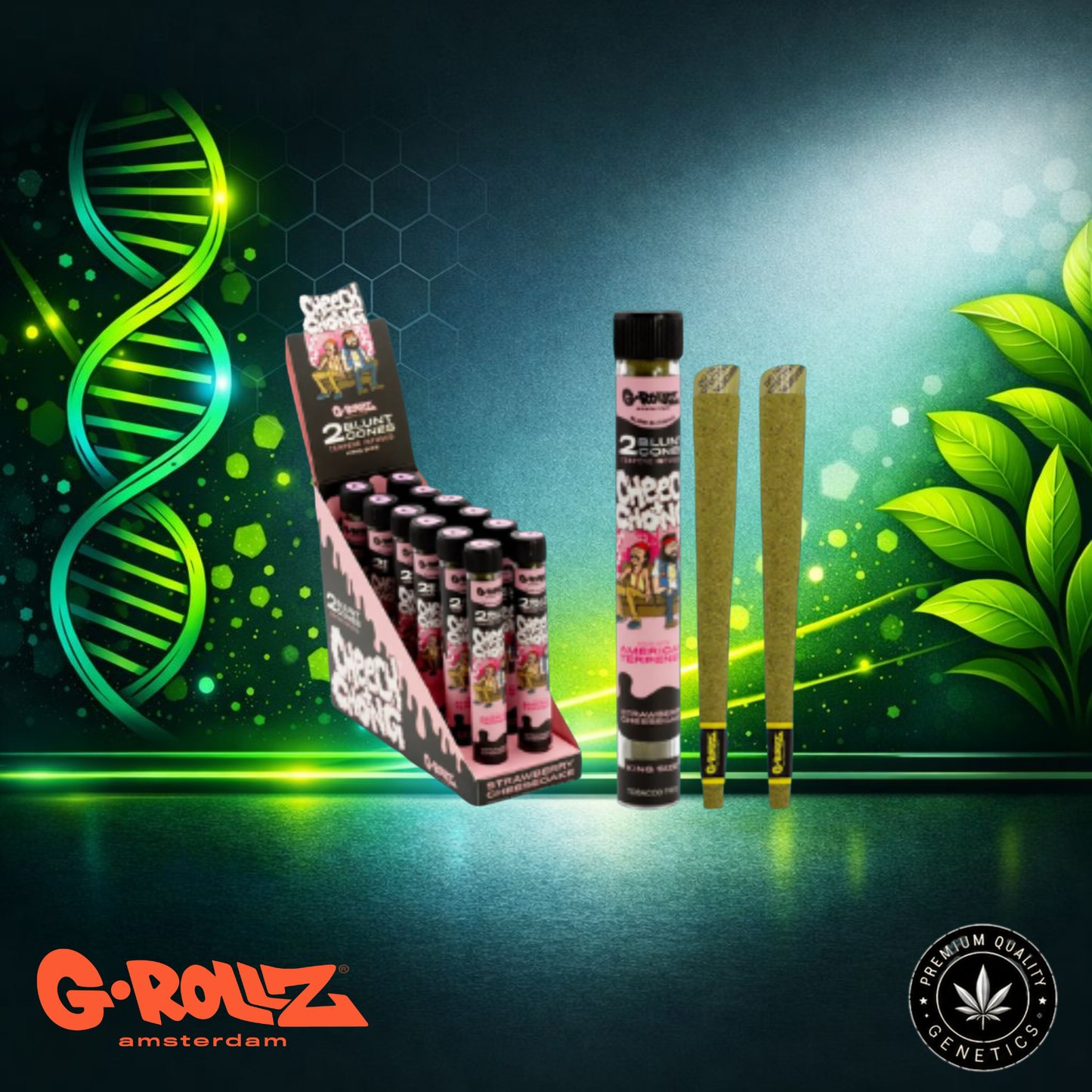 G-Rollz Cheech & Chong™ Terpene Infused Cones Strawberry